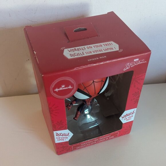 NWT Hallmark Spider-Man Marvel Sony Bobble Wobble Head Christmas Tree Ornament - Picture 6 of 8